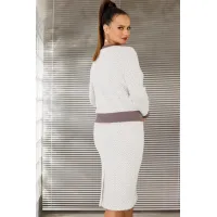 Костюм Галеан Cтиль 903 филетовый орнамент