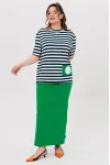 Костюм Michel Chic 1405 зелёный + полоска