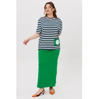 Костюм Michel Chic 1405 зелёный + полоска