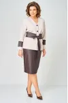 Костюм Vilena fashion 1147 беж+шоколад Костюм Vilena fashion 1147 беж+шоколад