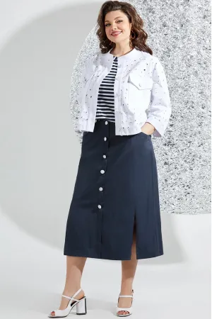 Костюм Mira Fashion 5547 синий + белый