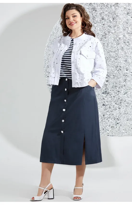 Костюм Mira Fashion 5547 синий + белый