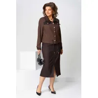 Костюм Асолия 1507 коричневый Костюм Асолия 1507 коричневый