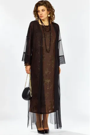 Костюм 25306 Коричневый + черный