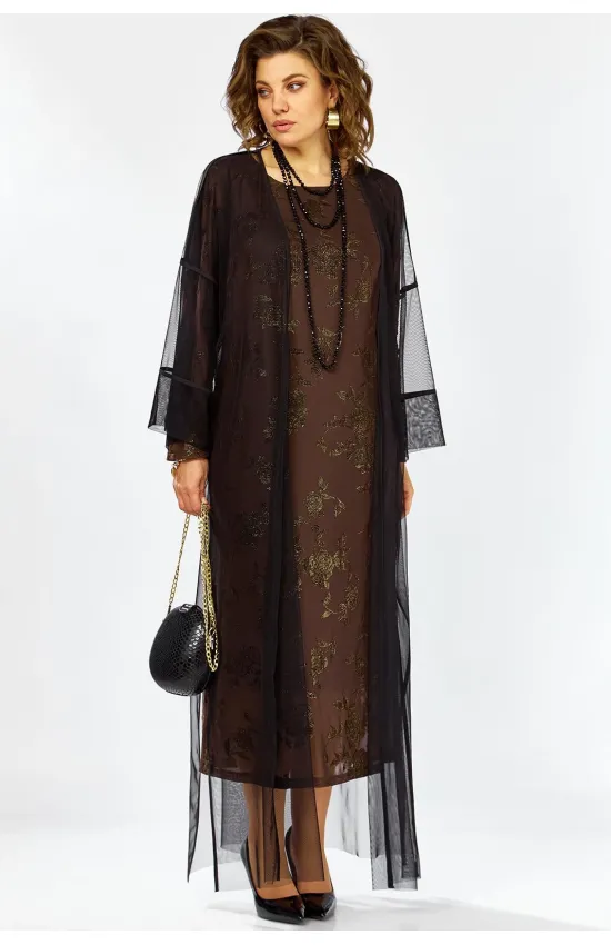 Костюм 25306 Коричневый + черный