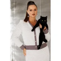 Костюм Галеан Cтиль 903 филетовый орнамент