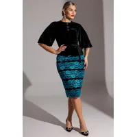 Костюм Мода-Юрс 25-2623 черный+бирюза