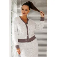 Костюм Галеан Cтиль 903 филетовый орнамент