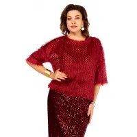 Костюм Ольга Стиль Л413 темный-красный