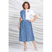 Костюм Mira Fashion белый+серый