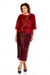 Костюм Ольга Стиль Л413 темный-красный