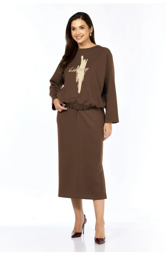 Костюм Милора-стиль 1376 кофе с молоком