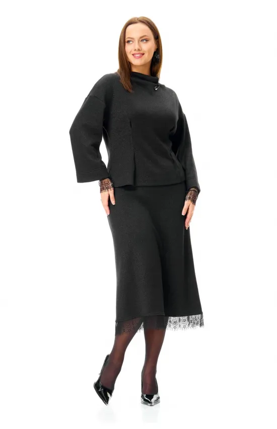 Костюм T&N 7721 черный с блеском.