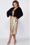 Костюм Mira Fashion серебристый с паетками