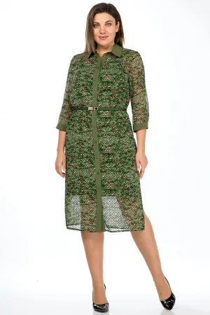 Костюм Lady Style Classic 1922/2 зеленый с малиновым