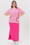 Костюм Michel Chic 1405 розовый + полоска