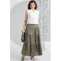 Костюм Mira Fashion 5556-2 белый+хаки