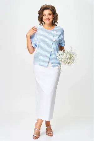 Костюм Michel Chic 1422 белый + полоска