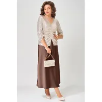 Костюм FITA 4153 Зария шоколадно-бежевый Костюм FITA 4153 Зария шоколадно-бежевый