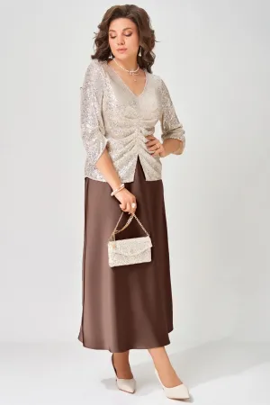 Костюм FITA 4153 Зария шоколадно-бежевый
