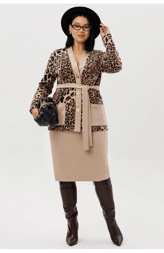 Костюм Anastasia 1293 бежевый (анималистический принт) Костюм Anastasia 1293 бежевый (анималистический принт)