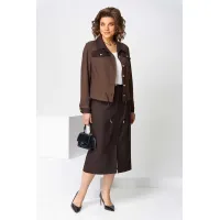 Костюм Асолия 1507 коричневый Костюм Асолия 1507 коричневый