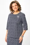 Костюм Swallow 877 графит, молочный принт  клетка Костюм Swallow 877 графит, молочный принт  клетка