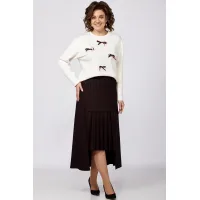 Костюм Кокетка и К 1250 белый+баклажан