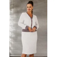 Костюм Галеан Cтиль 903 филетовый орнамент