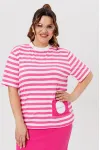 Костюм Michel Chic 1405 розовый + полоска