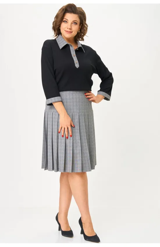 Костюм Svetlana Style 2134 черный клетка