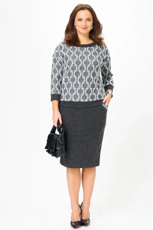 Костюм Галеан Cтиль 786-1 графит_орнамент