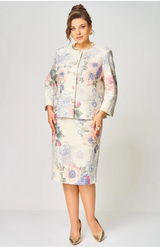 Костюм БелЭльСтиль 861-259/557-276 молочный