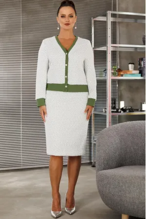 Костюм Галеан Cтиль 903 зеленый орнамент