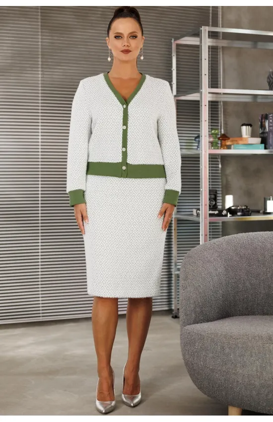 Костюм Галеан Cтиль 903 зеленый орнамент