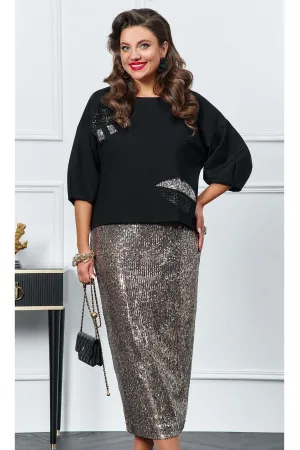 Костюм VITTORIA QUEEN молочный + металлик/бронза