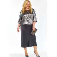 Костюм 2449 серебро, серый