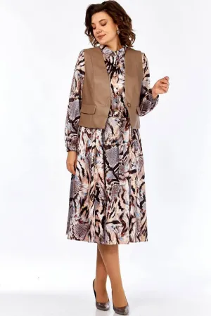 Костюм Милора-стиль 1380 абстракция + капучино