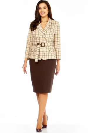Костюм Милора-стиль 1146/1 шоколад + карамель