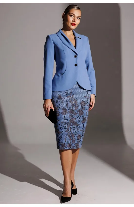 Костюм Мода-Юрс 25-2942 голубой+принт