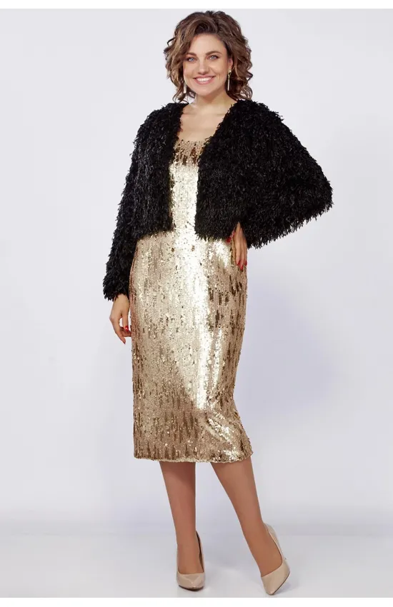 Костюм Mira Fashion серебристый с паетками