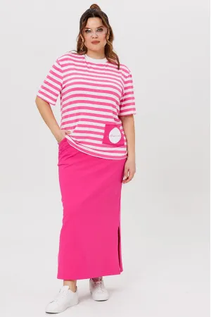 Костюм Michel Chic 1405 розовый + полоска