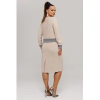 Костюм Галеан Cтиль 996 бежевый с серым