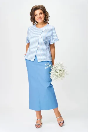Костюм Michel Chic 1422 голубой+полоска