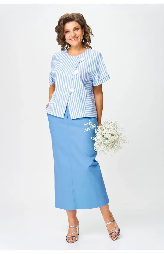 Костюм Michel Chic 1422 голубой+полоска