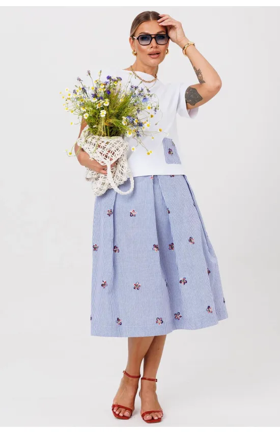 Костюм Anastasia 1248-1 бело-голубой