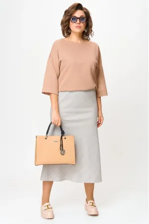 Костюм Anastasia 1265 кофейный + клетка