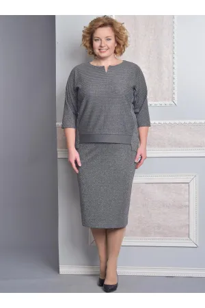 Костюм Lady Style Classic Полуночно-синий  с молочным