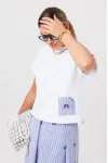 Костюм Anastasia 1248-1 бело-голубой