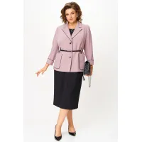 Костюм Карина Делюкс М-1382 розовый-черный